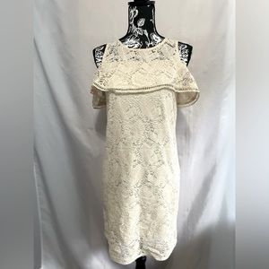 NWT Lace Cold-Shoulder Dress